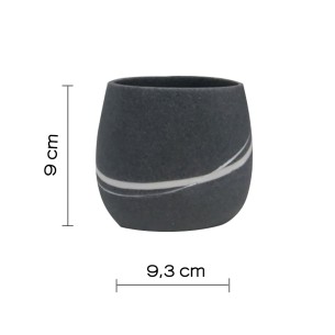 Gedy Yvonne bicchiere portaspazzolini resina grigio 2