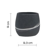 Gedy Yvonne bicchiere portaspazzolini resina grigio