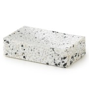 Gedy Zoe portasapone graniglia bianco e nero