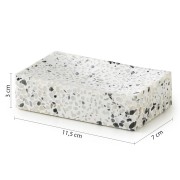 Gedy Zoe portasapone graniglia bianco e nero