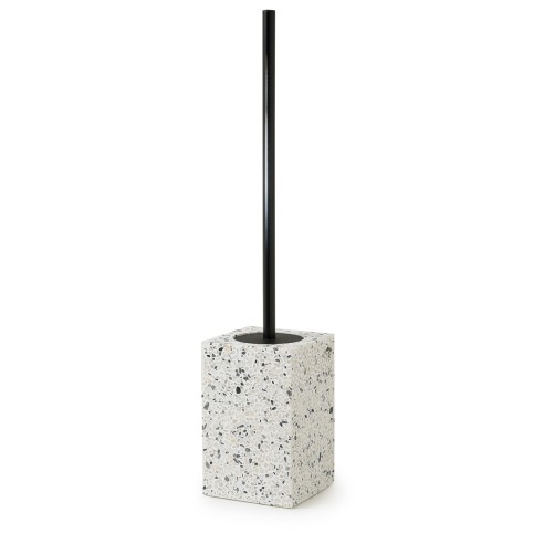 Gedy Zoe scopino bagno graniglia bianco e nero
