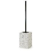 Gedy Zoe scopino bagno graniglia bianco e nero