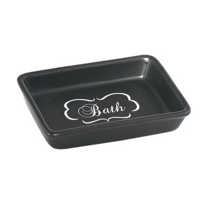 Gedy Chantal portasapone ceramica nero matt