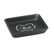 Gedy Chantal portasapone ceramica nero matt