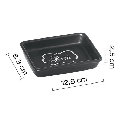 Gedy Chantal portasapone ceramica nero matt