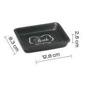 Gedy Chantal portasapone ceramica nero matt