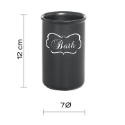 Gedy Chantal portaspazzolini ceramica nero matt