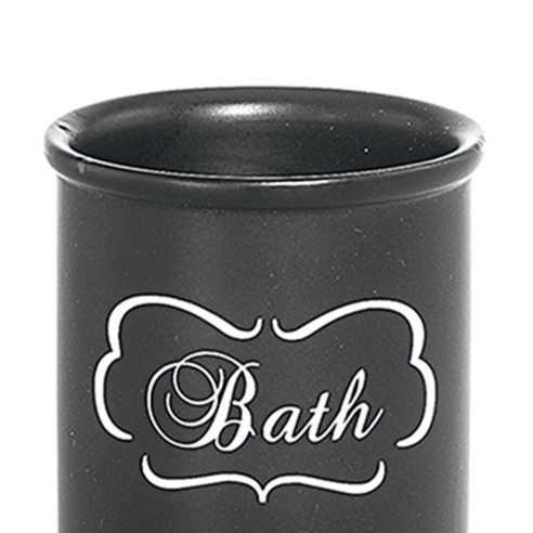 Gedy Chantal portaspazzolini ceramica nero matt