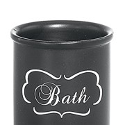 Gedy Chantal portaspazzolini ceramica nero matt