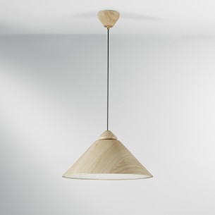 Lampadario Bigbang beige/bianco E27, Ø49 cm effetto legno 2