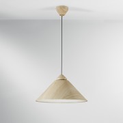 Lampadario Bigbang beige/bianco E27, Ø49 cm effetto legno