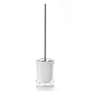 Gedy Chanelle scopino bagno in resina bianca 2