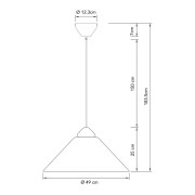 Lampadario Bigbang beige/bianco E27, Ø49 cm dimensioni