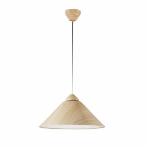 Lampadario Bigbang beige/bianco E27, Ø49 cm effetto legno