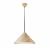 Lampadario Bigbang beige/bianco E27, Ø49 cm effetto legno