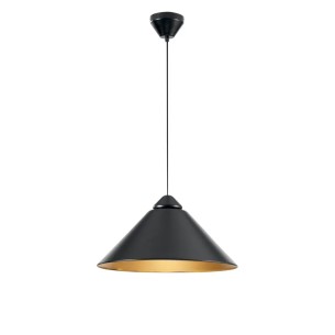 Lampadario Bigbang nero/oro E27, Ø49 cm