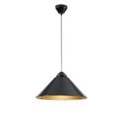 Lampadario Bigbang nero/oro E27, Ø49 cm