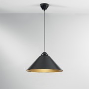 Lampadario Bigbang nero/oro E27, Ø49 cm