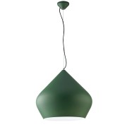 Lampadario Tholos verde/bianco E27, Ø52 cm