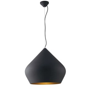 Lampadario Tholos nero/oro E27, Ø52 cm