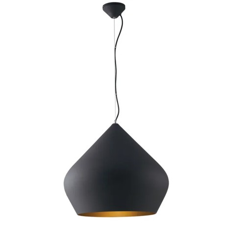 Lampadario Tholos nero/oro E27, Ø52 cm