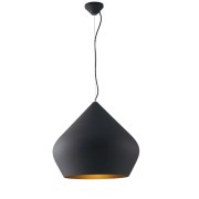 Lampadario Tholos nero/oro E27, Ø52 cm