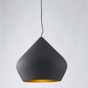 Lampadario Tholos nero/oro E27, Ø52 cm 2