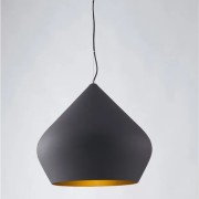 Lampadario Tholos nero/oro E27, Ø52 cm