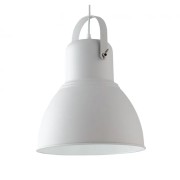 Lampadario industriale Legend metallo bianco, E27