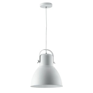 Lampadario industriale Legend metallo bianco, E27