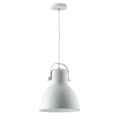 Lampadario industriale Legend metallo bianco, E27