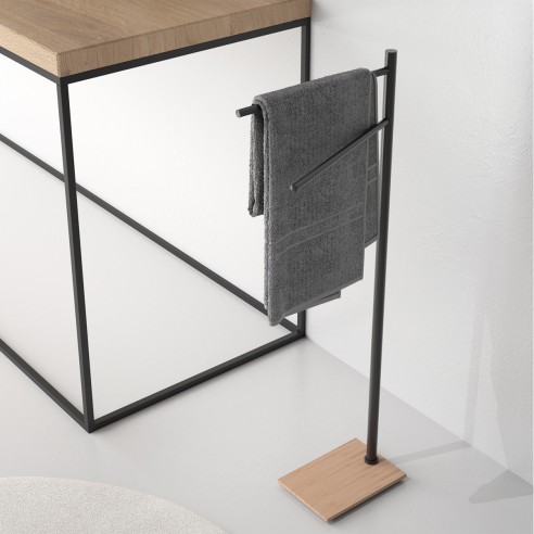 Trilly piantana portasalviette naturale/nero matt
