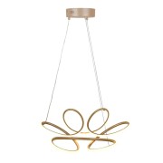 Lampadario a sospensione Led design Fiore Champagne, Ø 58cm, 3050 lumen