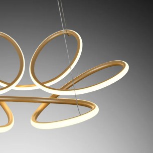 Lampadario a sospensione Led design Fiore Champagne, Ø 58cm, 3050 lumen 2