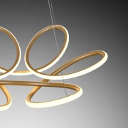 Lampadario a sospensione Led design Fiore Champagne, Ø 58cm, 3050 lumen