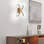 Applique LED design Fiore Champagne, 1750 lumen ambientato