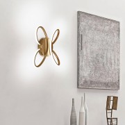 Applique LED design Fiore Champagne, 1750 lumen ambientato