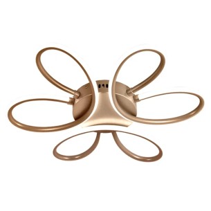 Plafoniera LED design Fiore Champagne, 2300 lumen