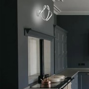 Plafoniera LED Konny argento, 48x40cm, 2300 lumen