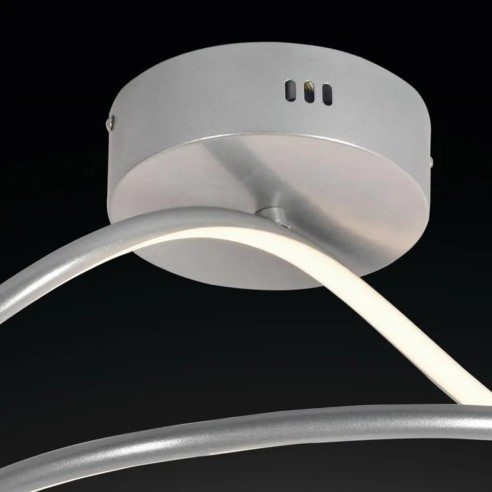 Applique LED Konny argento, 1750 lumen