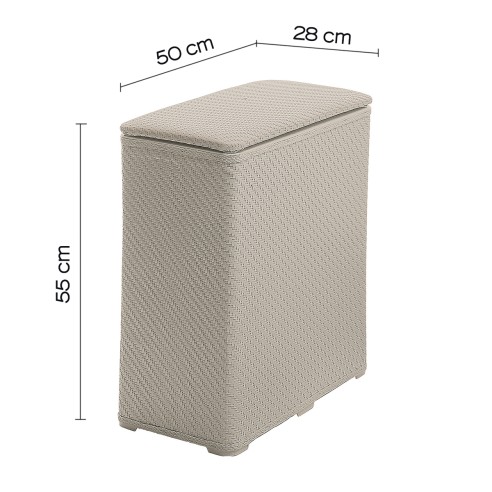 Gedy Ambrogio portabiancheria resina 70L beige