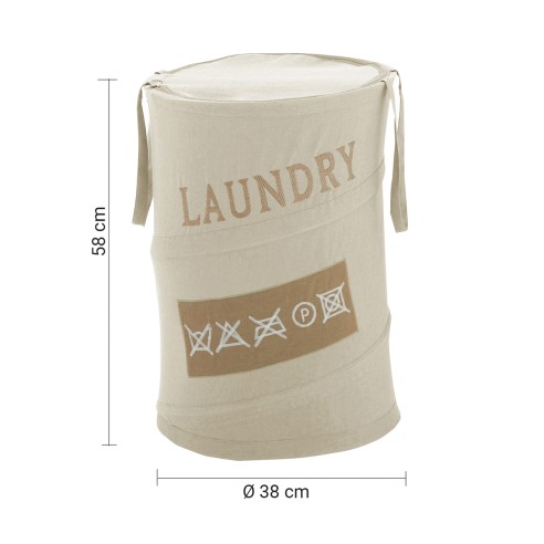 Laundry portabiancheria tessuto 69L beige