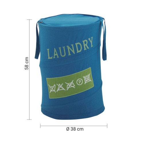 Laundry portabiancheria tessuto 69L blu
