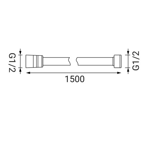 Flessibile doccia acciaio 150 cm Tuv