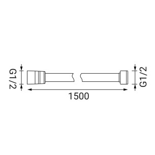 Flessibile doccia acciaio 150cm Idro-Bric 2