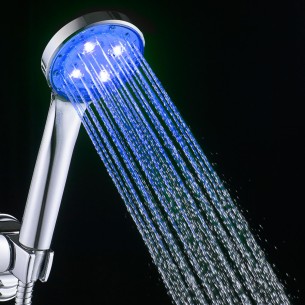 Doccetta ABS cromato 1 getto con led a colori variabili Lumy Idro-Bric 2