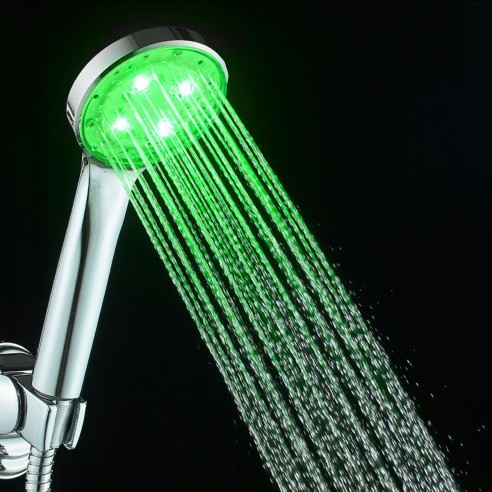 Doccetta ABS cromato 1 getto con led a colori variabili Lumy Idro-Bric
