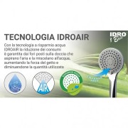 Doccetta ABS cromato, anticalcare, 3 getti Eternity Idro-Bric
