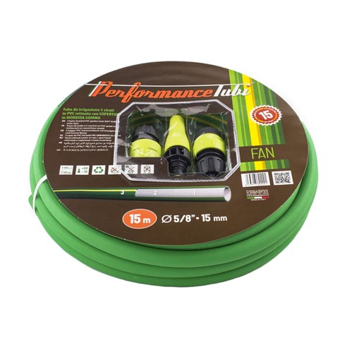 Tubo irrigazione giardino Fan 5/8" – 15 mm kit 15m Almaplast 8033813892991