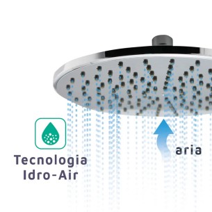Soffione doccia Windjet tondo in ABS cromato, Ø 20 cm 2